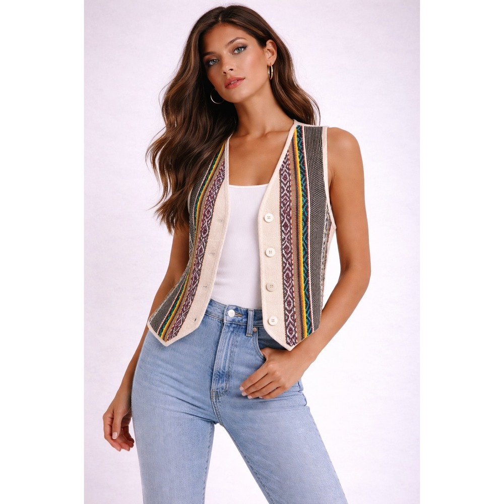 Vintage 80's BOOM Carpeet Vest, Size S